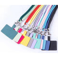 Cheap Custom logo Portable Nylon Jacquard Fabric Stick Tool Retractable Adjustable Mobile Phone Lanyard Strap
