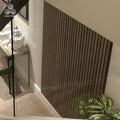 MUMU Modern 3D Texture Wood Board Cladding Timber Lumber Sound Proof Insulation Wall Panels for Hotel
