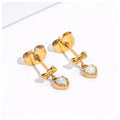 Powell 2024 New Trendy  Stud Earrings Top Ranking 18K Gold Plated Wholesale Stainless Steel Jewelry New Arrival