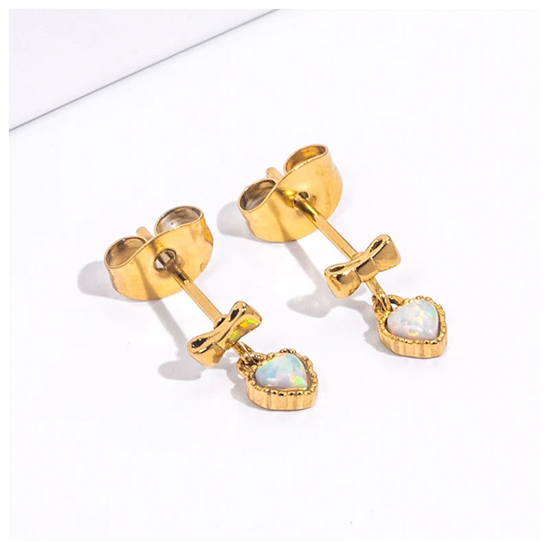 Powell 2024 New Trendy  Stud Earrings Top Ranking 18K Gold Plated Wholesale Stainless Steel Jewelry New Arrival