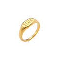Stainless Steel Gold 11:11 Angel Number Ring 18k Gold Minimalist Engraved 1111 Lucky Number Ring Gift for her