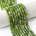 AAA Grade Natural Green Canada Jade Stone Cylinder Beads for Jewelry Making