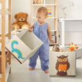Cartoon Oxford Fabric Folding Clothes Storage Kids Toys Organizer Storage Boxes Toy Organizer Box