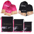 Wholesale Custom Logo Non-woven Waterproof Dustproof Travel Organizer Wig Storage Bag Portable Drawstring Hair Extension Bags