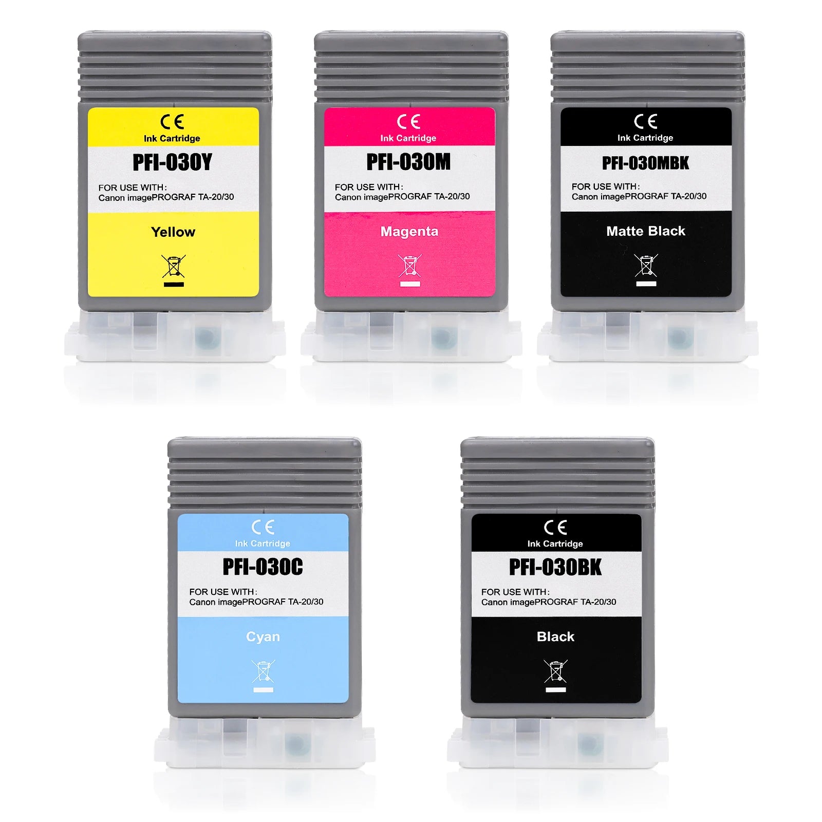 PFI-030 PFI030 Compatible Ink Cartridge With One Time Chip for Canon IPF Imageprograf TA 20 TA20 TA30 Printer