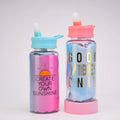 New Plastic Bottle for Camping and Tour Water Cup with Creative Gradient Bag Portable Outdoor Large Capacity Straw Water Bottle