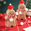 Cute Gingerbread Man  Portable Shaker Drink Bottle Kitchen Milk Tea Water Bottle Home Couple Christmas 500ml Empty Bottle Gifts