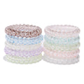 Phone Cord Coil Hair Bands Elastic Spiraled Hair Ties for Adults