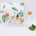 30ml Serum Bottle Frosted Color 20ml with Bamboo Lid