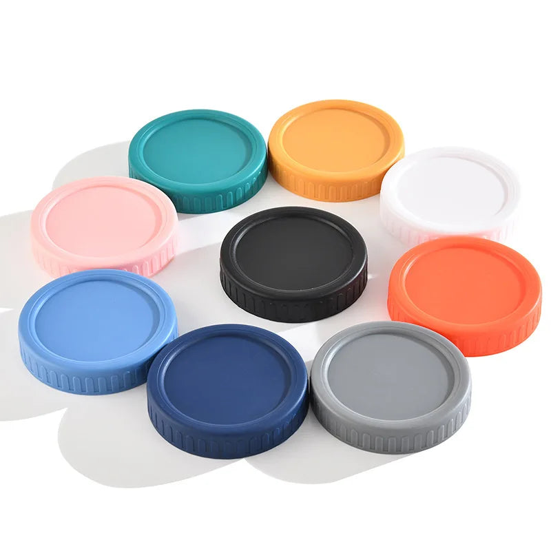 Wholesale 70mm 86mm Wide Mouth Clear PP Plastic Screw Cap Lids for Mason Jars Canning Preserving Sealed