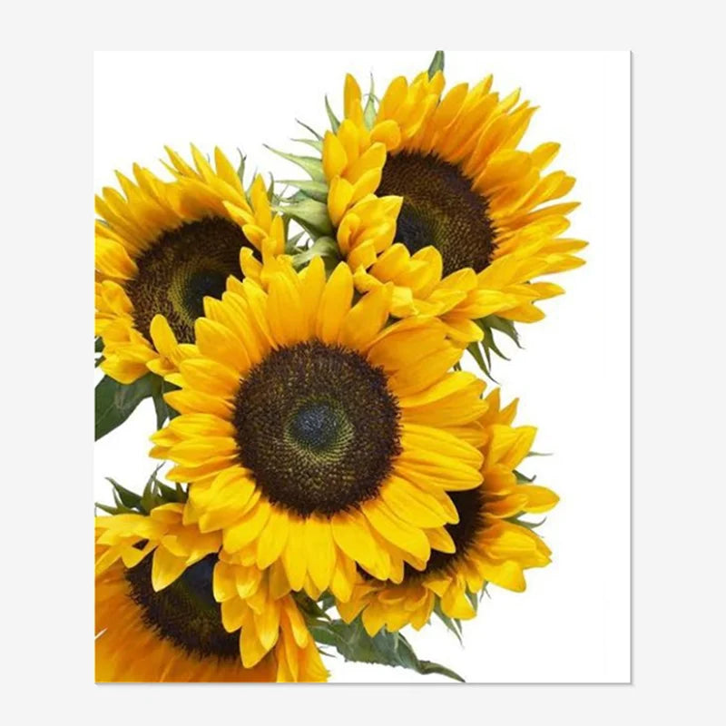 Sunflower Flower Plants Custom 5D Full Drill Rhinestone Mosaic Wholesale Diamond Painting Kits for DIY Diamond Art and Gift