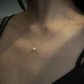 Creative Simple INS Fashion Pure 925 Sterling Silver Freshwater Pearl Pendant Necklace for Women Girls Jewelry