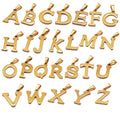 1pcs MOQ Small Alphabet Initial Pendant Stainless Steel 26 Old English Letters Jewelry 18k Gold Monogram Initial Letter Pendants