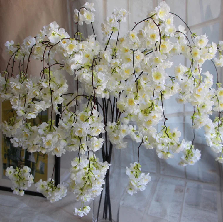 AF0408 Single Artificial Japanese Cherry Blossom Silk Sakura Flower for Wedding Centerpiece Flower Decoration