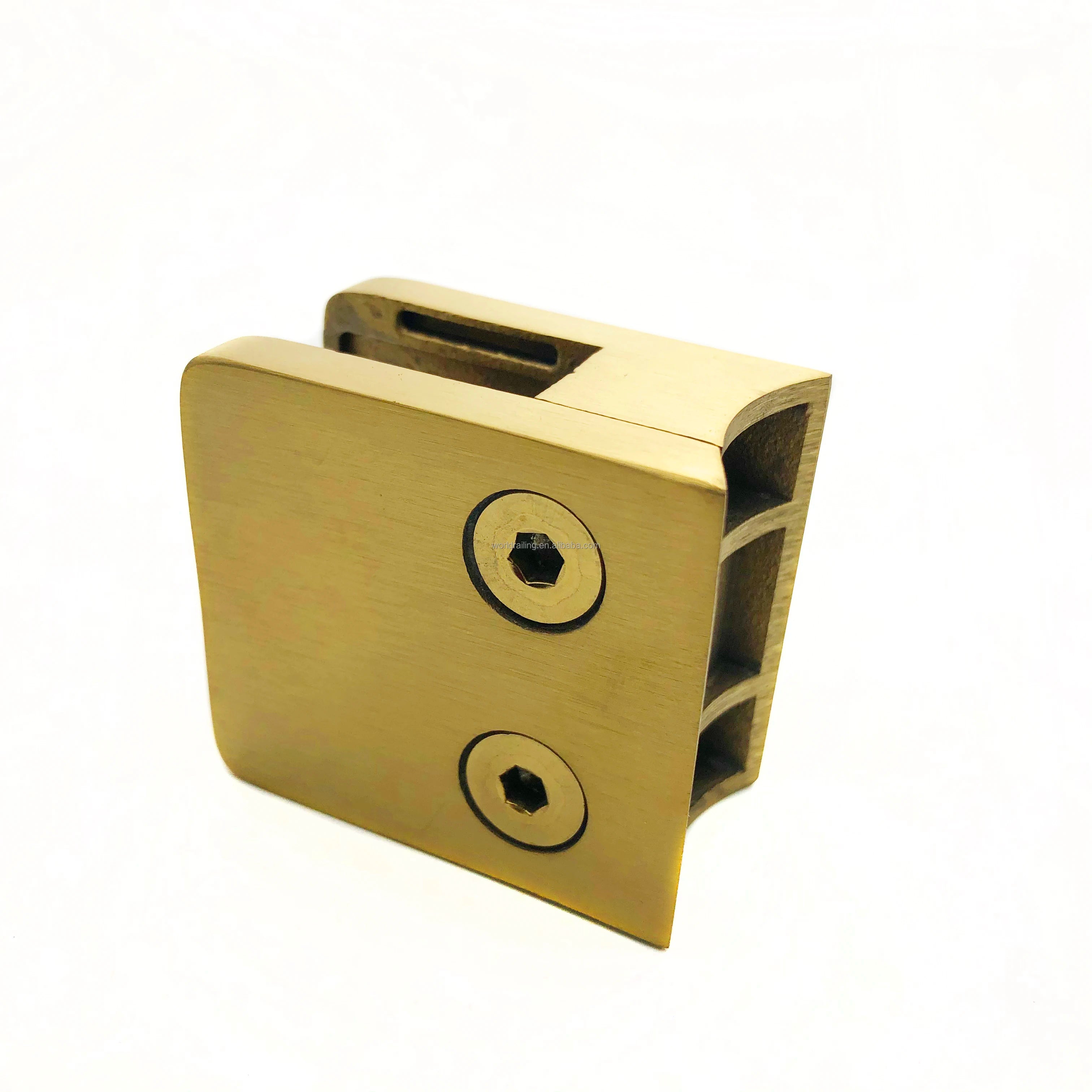 Y L Glass Clamp 304 Glass Clamps Gold Square  Mount Design Clamp