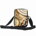 Unisex Zipper Closure Side Bags Fashionable Waterproof Polyester Shoulder Bags Mini Style for Boys and Girls