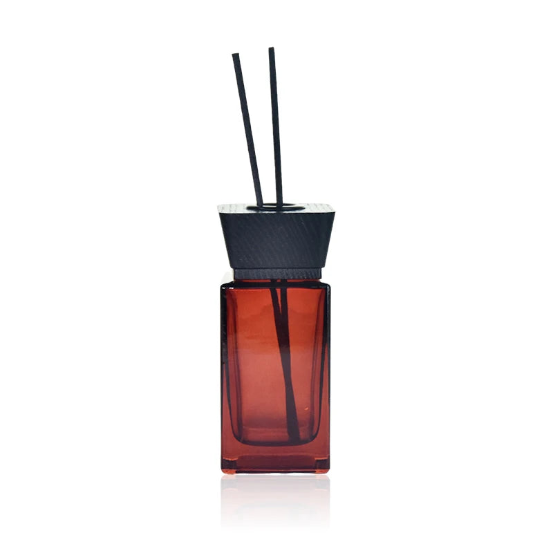 Wholesale Luxury Frosted square Scent Diffuser Bottle Empty Essential Oil Aroma Reed Diffuser Glass Bottle 100ml 200ml 500ml