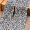 5-6cm Wide Silver Full Resin Adhesive Rhinestone Strip Iron on Strass Crystal Diamond Tape Trim Banding for Clothes Decoration