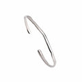 100% 925 Sterling Silver Irregular Glossy Round Bangle Bracelets for Women Fine Jewelry Gifts