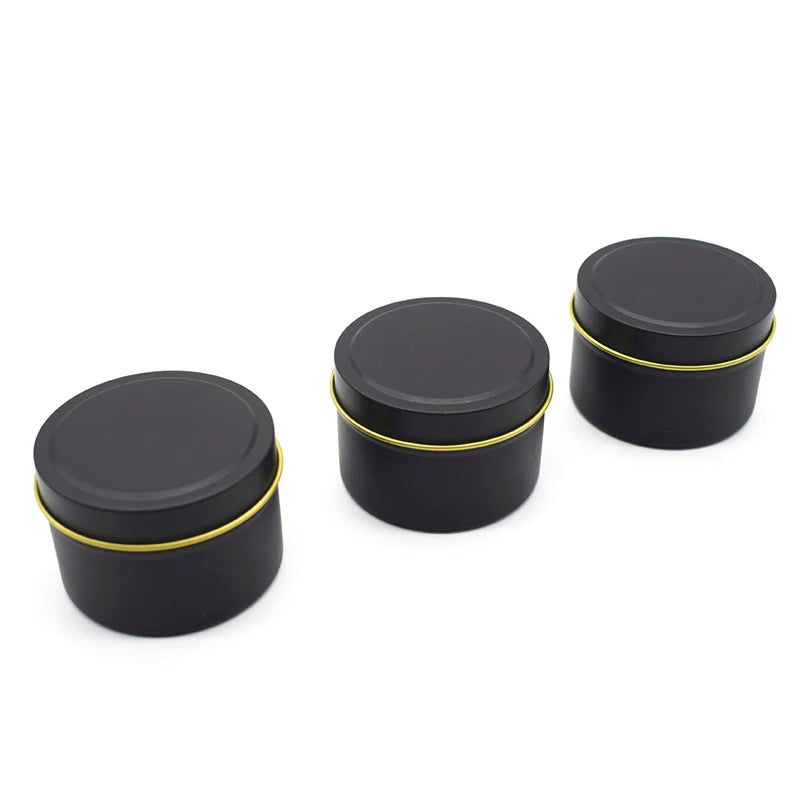 Custom logo 120ml 4oz Gold Silver Black Rose Round Empty Tinplate Aromatherapy Can Aluminum Tea Jar with Screw Top