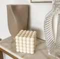Custom Handmade Modern Art Candle Big Size Bubble Cube Design Soy Wax Rubik's Scented Candle for Weddings