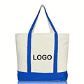 Custom Logo Shoulder Bag Printing Super Strong Large Cotton Canvas Tote Bag Reusable Grocery Shopping Cloth Bags Fashionable Bag