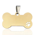 Blank Dog Tags for Laser Engraving Personalized Bone Shape Pet Cat ID Tag Stainless Steel Dogs Collar Pendant Tag Charm