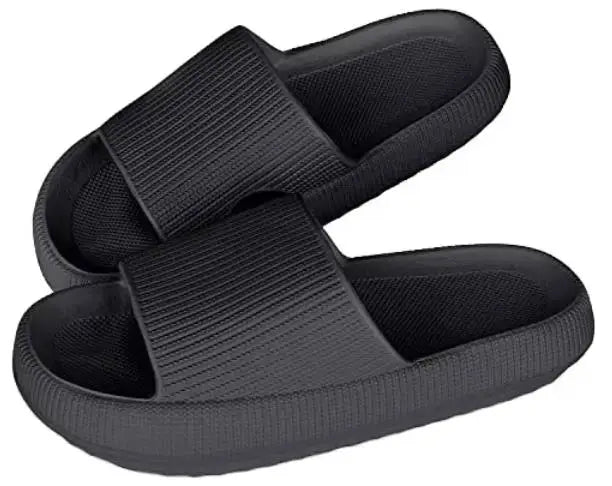 Lightweight Non-Slip Casual Adult Flip-Flops Quick Drying Slides Slippers Pillow Cloud Soft Rubber Outsole Winter EVA/Plastic