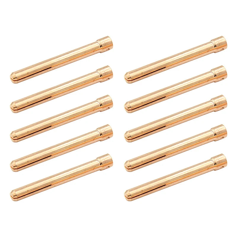 WSD WP17 Tig Torch Head TIG Torch Parts 10pcs/set Including 10N24 3/32\" 2.4mm Collet Consumables Copper Welding Accessories