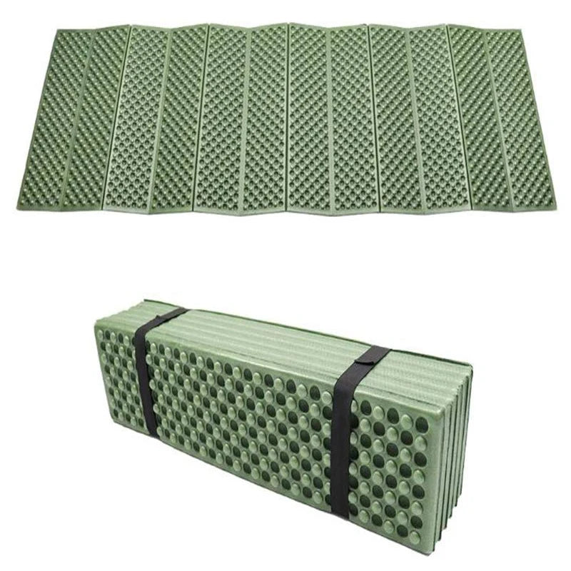 Portable Foldable Foam Egg Crate Sleeping Mat Silver Film Camping Mattress Dampproof for Outdoor Hiking