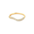 Fashion Jewelry Rings Wave Design Zircon Women Ring Silver 925 Sterling 18k Gold Plated Rings for Women