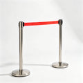 Stainless Steel Retractable Belt Crowd Control Barrier Easy Clean Maintenance Free for Long Term Public Place Application