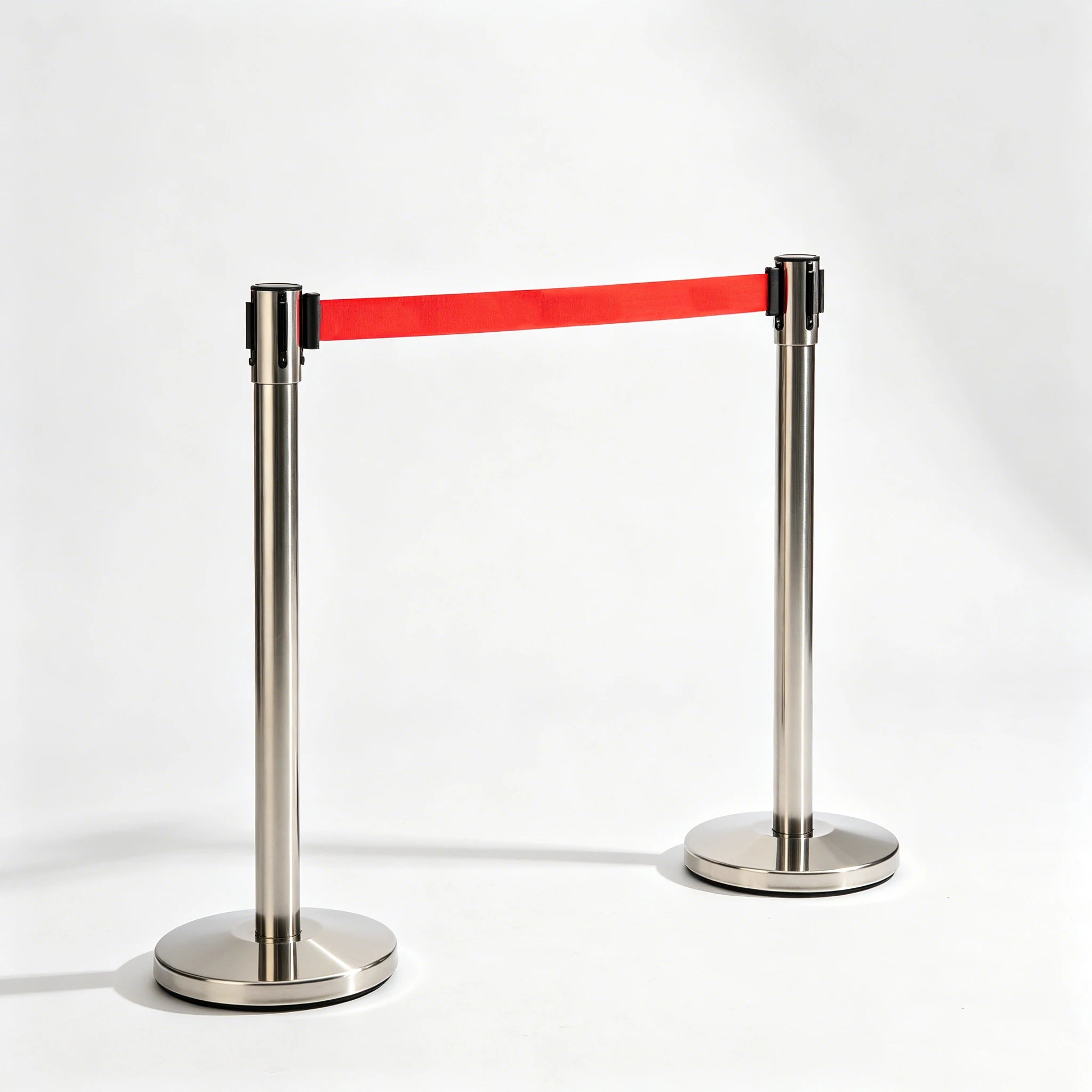 Stainless Steel Retractable Belt Crowd Control Barrier Easy Clean Maintenance Free for Long Term Public Place Application