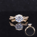 Starsgem Custom Jewelry 1.5carat Round Brilliant Cut Moissanite 14K Gold Ring Engagement Ring