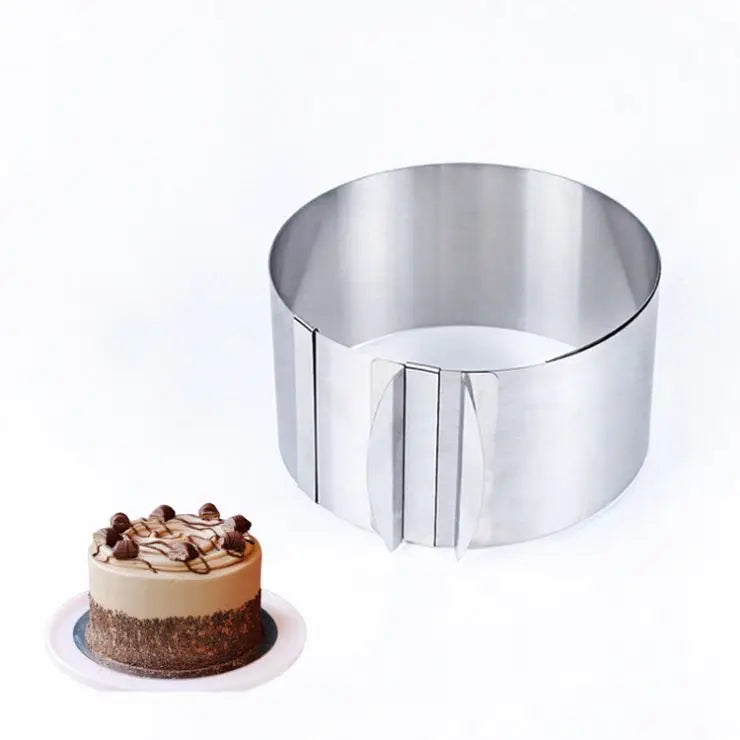 Wholesale Stainless Steel 6 to 12 Inch Adjustable Cake Ring Mousse Mold