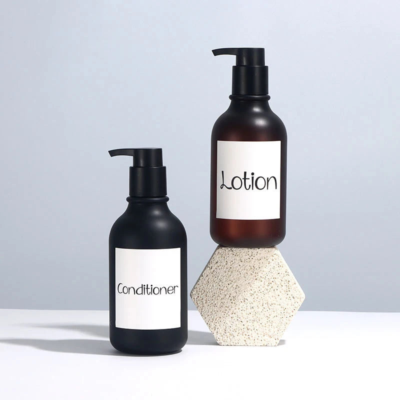 Luxury PET Plastic 500ml Hard Shampoo Gel Bottle Black Matte with White Pump Sprayer Sealing Type on Sale in Hangzhou