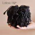 Lalasis Natural Organic Bamboo Charcoal Body Bath Custom Loofah Body Scrubber Mesh Bath Sponge Ball Bath Sponge Set
