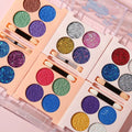Wholesale 6 Color Plastic Eye Shadow Pallate Loose Glitter Eyeshadow with logo Velvet Eyeshadow Palette