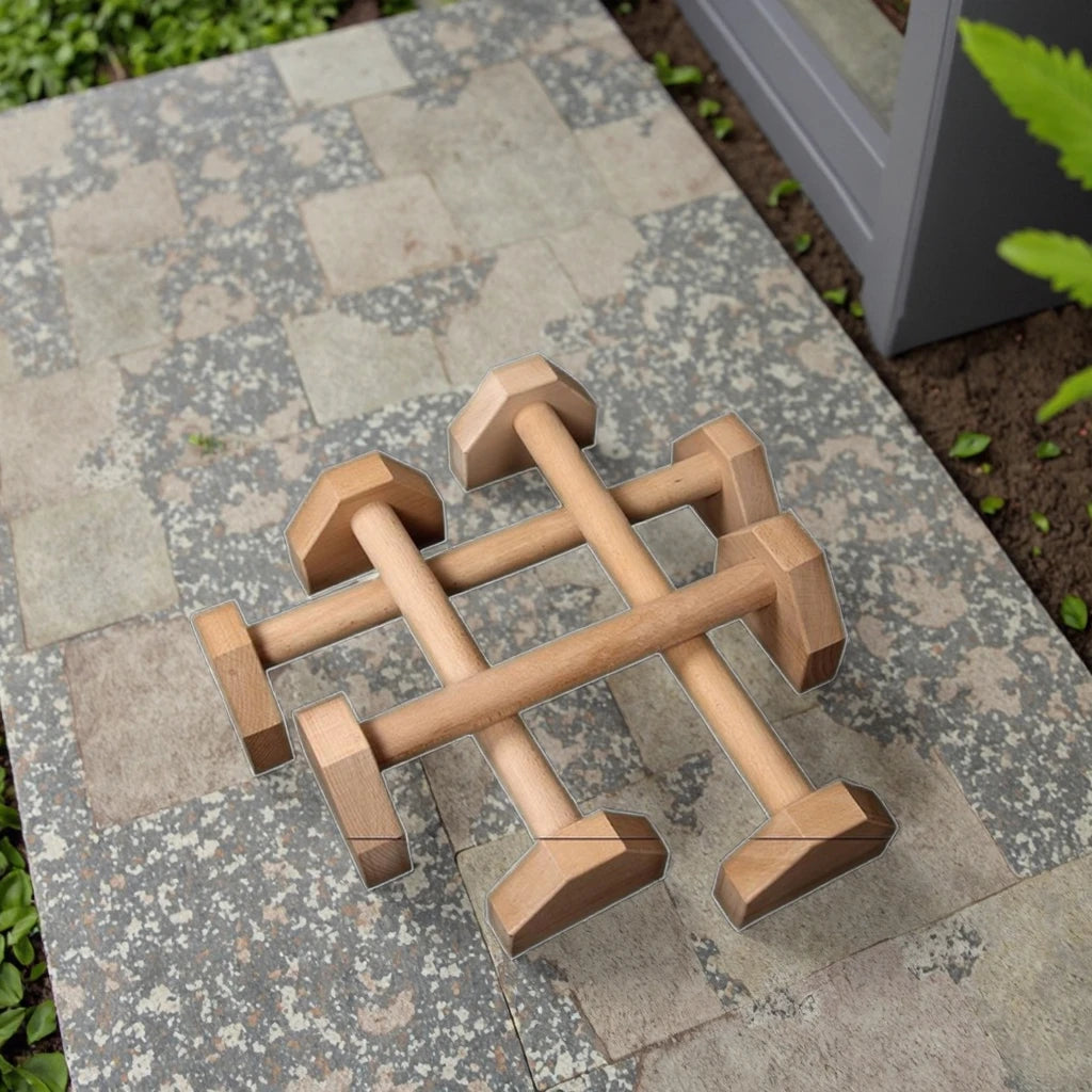 Wholesale Portable Home Workout Calisthenics Equipment Wooden Parallel Bars Push up Bar Wooden Dip Stands for Fitness Training