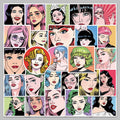 50pcs Cartoon girly sexy beautiful fashional girl popular art sticker