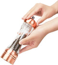 6 INCH Manual Pepper Grinder Rose Gold Salt Acrylic Grinder Visual Pepper Mill Sea Salt Grinding Bottle