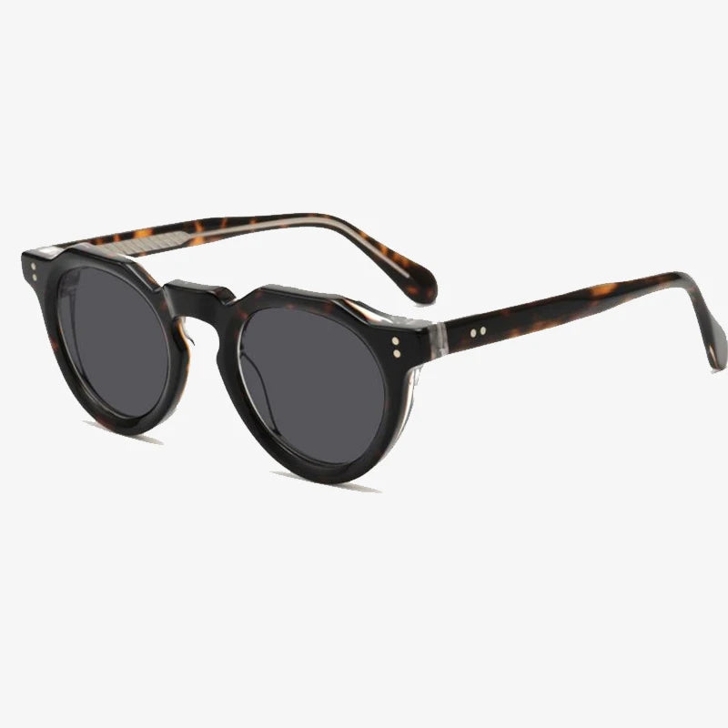 Custom Sunglasses Manufacturer Round Women Polarized Retro Sunglasses Vintage 2025 Acetate Sunglasses