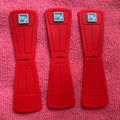 Fashionable 2mm Thickness PVC Plastic Labelfolded Sewing on Plastic Rubber Label for Bags