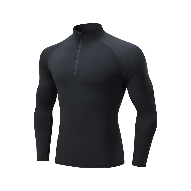 Wholesale Autumn Lightweight Breathable Eco-Friendly Polyester Zipper Polo Shirt Casual Style Long Distance Jogging Business