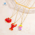 SUMMLY Vintage Wholesale Ocean Style DIY Charm 18K Gold Plated DIY Stainless Steel Necklace Fashion Jewelry for Woman