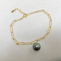 B473 10-11mm 925 Sterling Silver Gold Plated Wholesale Freshwater Pearl Charm Bracelet  Bangle Fancy Jewelry for Women