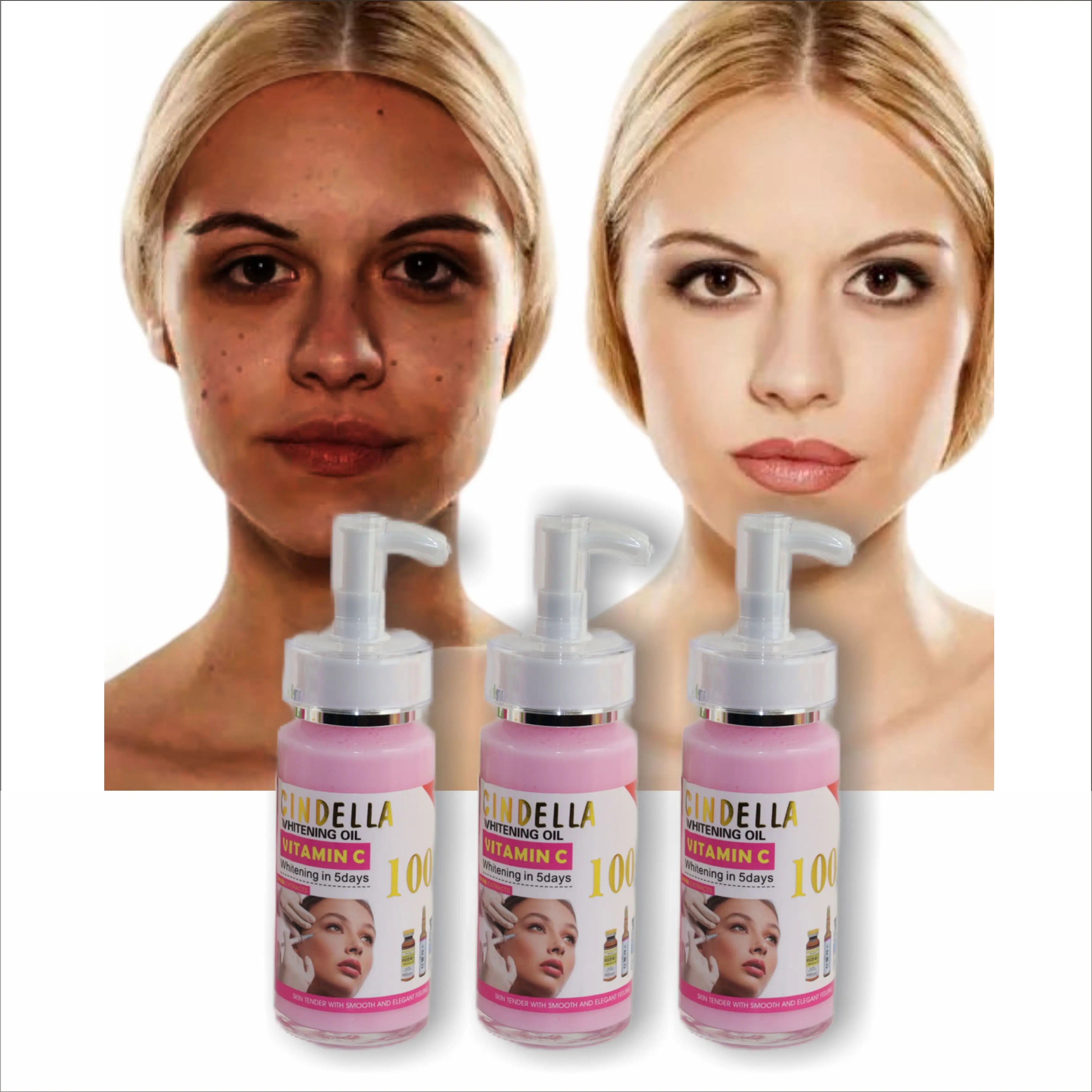 120ml O'Carly Skin Care Serum Vitamin C & Hyaluronic Acid Anti-Aging Whitening Face Moisturizer with Carrot Oil Extract