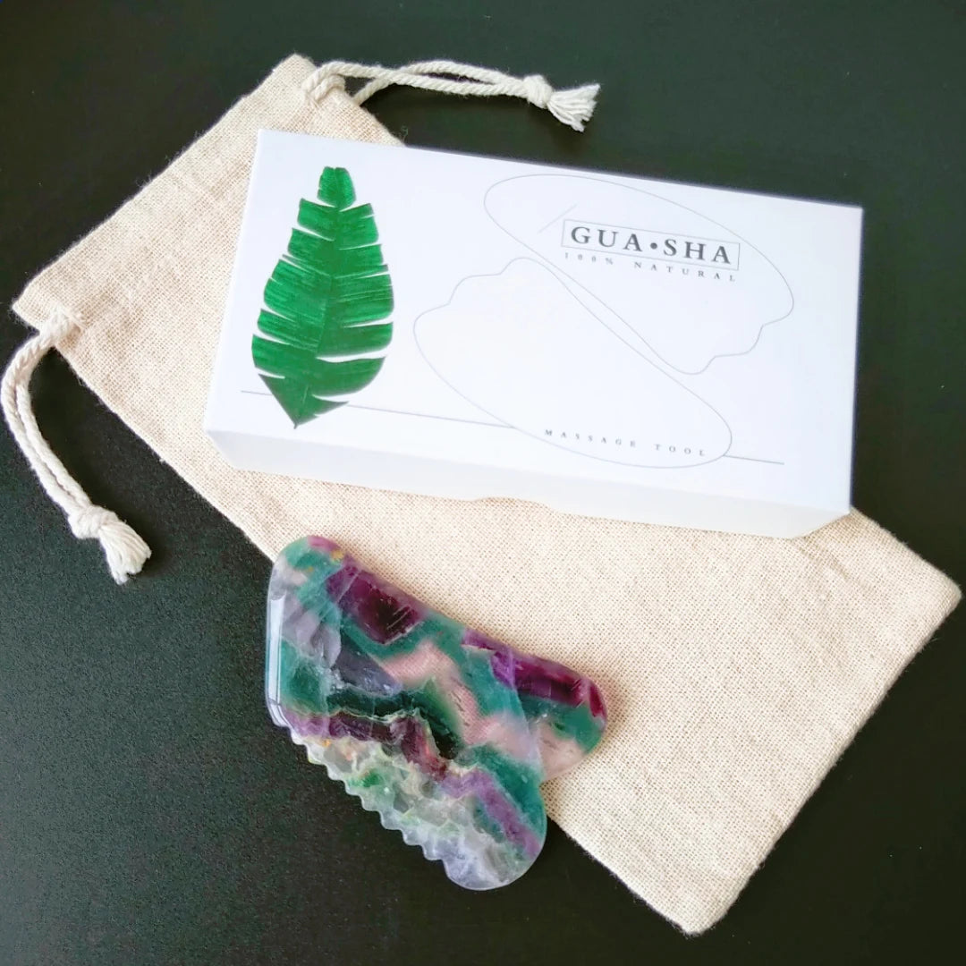 Huiying Hottest Design Traditional Scraper Fluorite Guasha Board Gua Sha Scraping Massage Stone Scraping