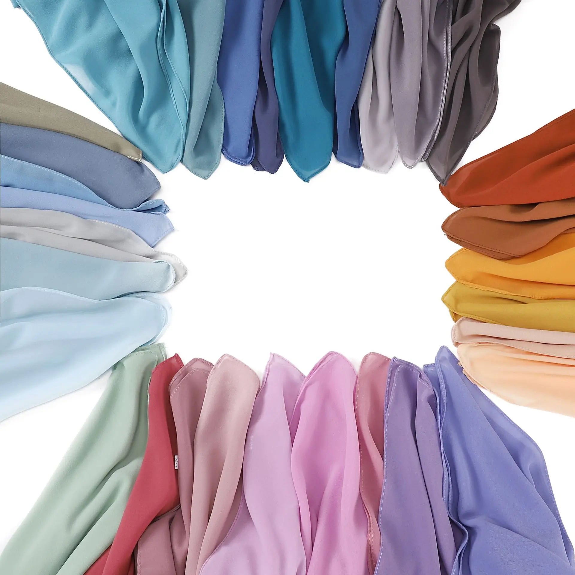 Malaysia Hot Selling Premium Borong Tudung Korean Satin Hijab Solid Color 110*110cm Square Scarf Soft Comfortable for Muslims