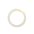 Chris April in Stock Fashion Jewelry PVD Gold Plated 316L Stainless Steel Non-tarnish Bing Bling Bejeweled Zircon Chain Bracelet